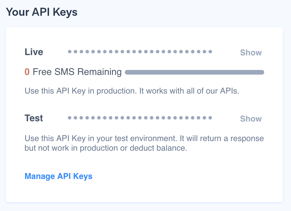 Get your API Keys